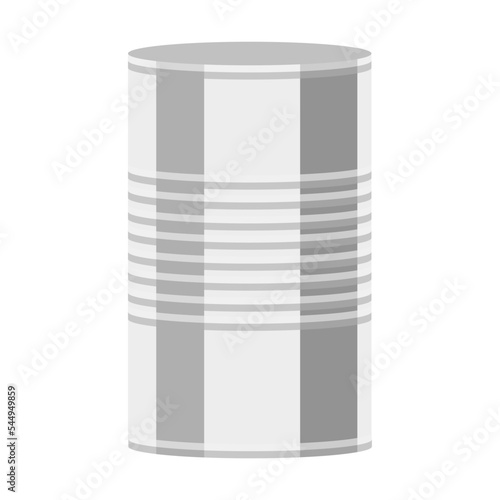Food in can and jar vector illustration. Tinned goods, soup storage on white background. Food, supermarket concept