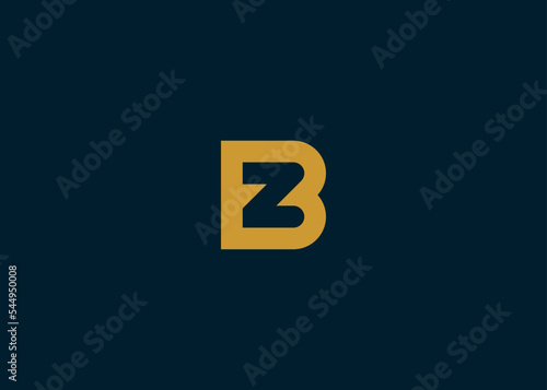 initial letter bz logo design vector illustration template