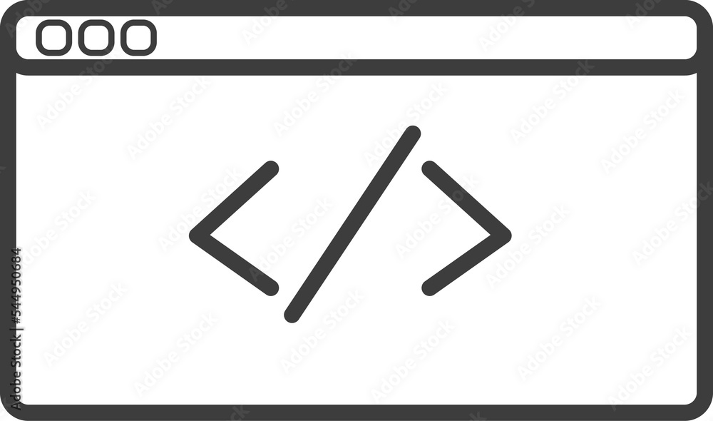 Programming thin line icon, Education icon set. Programming thin line icon, Education icon set.
