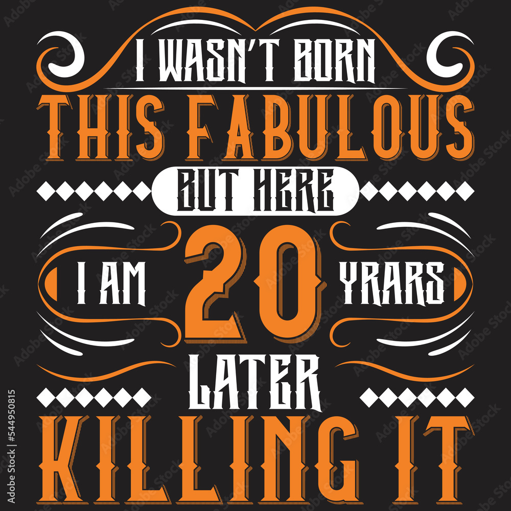 Vintage Birthday  t shirt design with Birthday elements or Hand drawn Birthday typography design