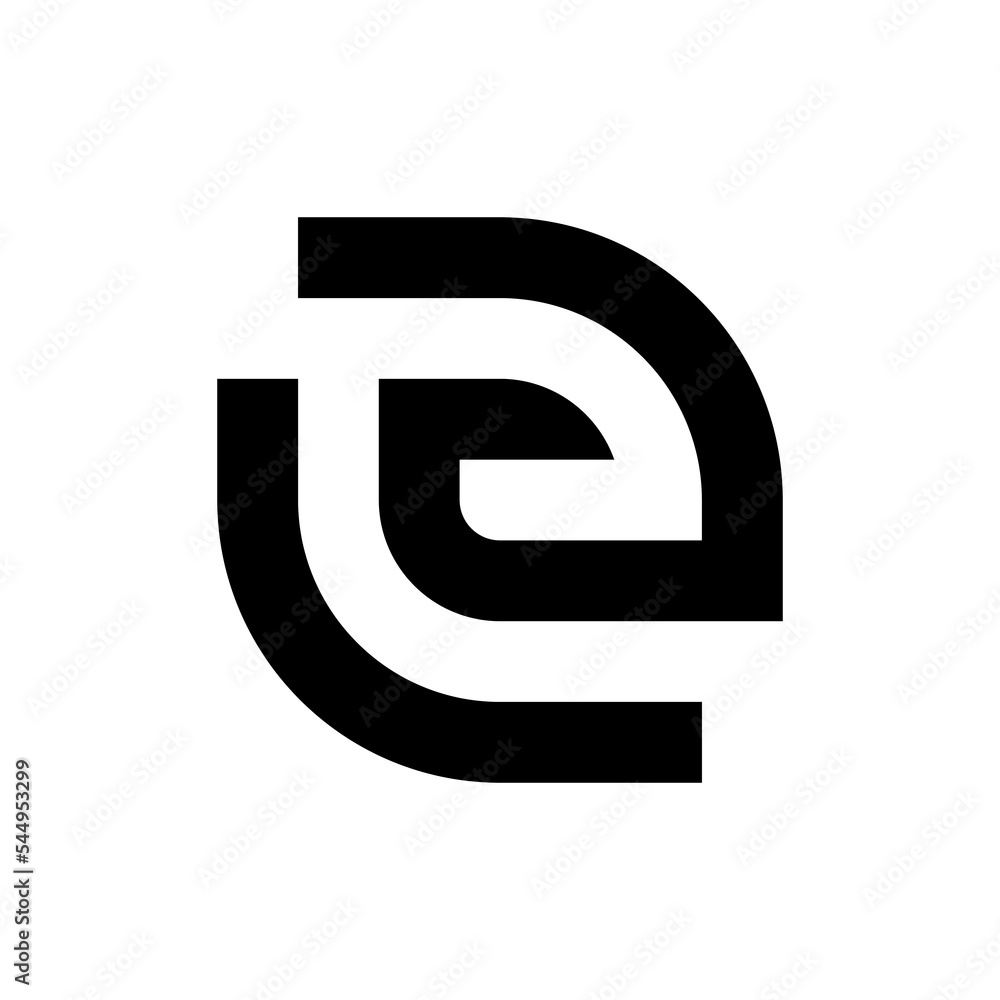 Letter EA or EA negative space monogram logo Letter EA or EA negative space monogram logo