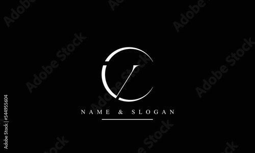 VC, CV, V, C abstract letters logo monogram