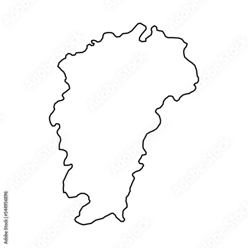 Jiangxi province map, administrative divisions of China. Vector illustration. photo