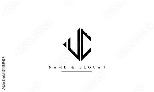 VC, CV, V, C abstract letters logo monogram