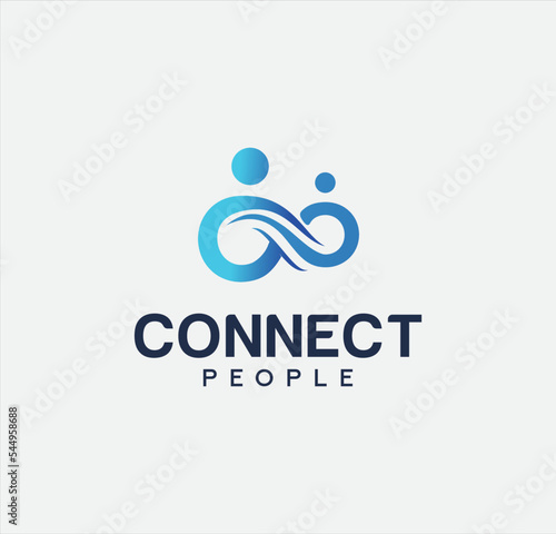 People connect logo community or family teamwork design Vector  © blueberry 99d