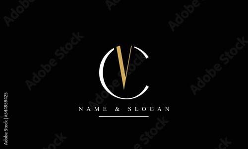 VC, CV, V, C abstract letters logo monogram