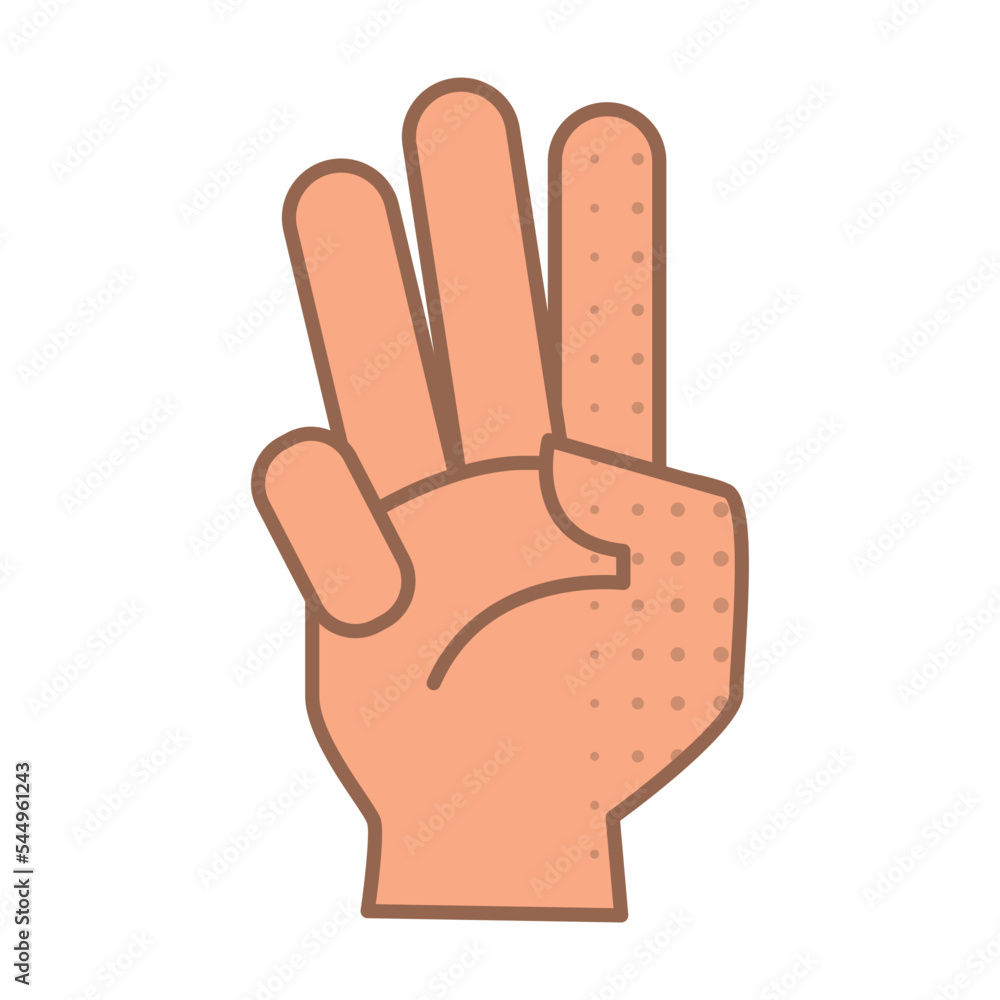 Obraz premium Isolated colored hand gesture icon Flat design Vector