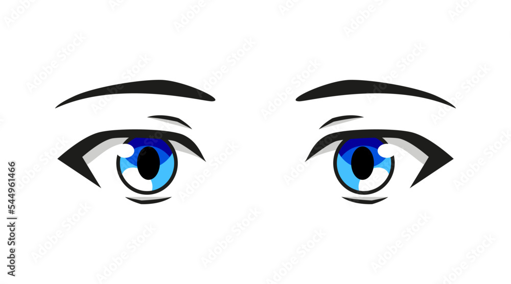 Anime male eyes Royalty Free Vector Image - VectorStock