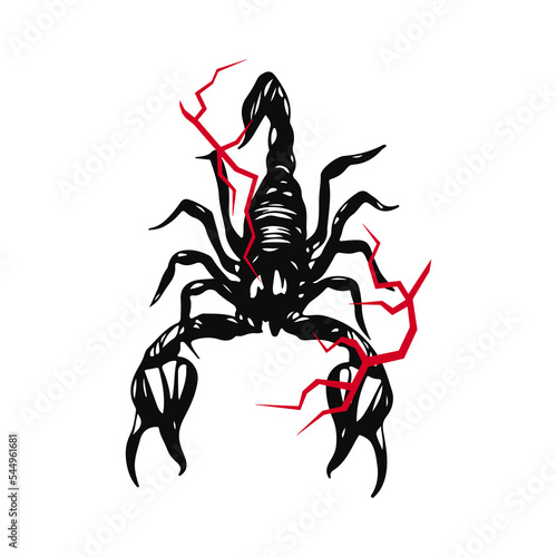 vector illustration of scorpion silhouette concept