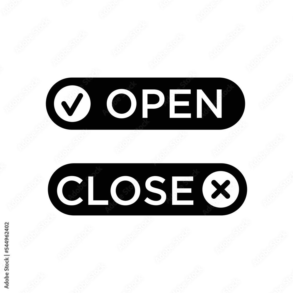 open close icon design vector template open close icon design vector template