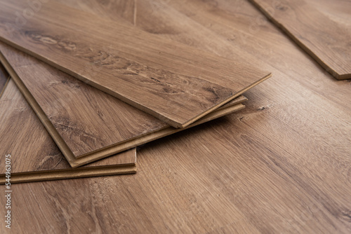 laminate planks can be laid on the floor in the room.