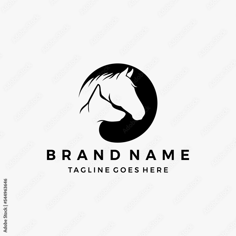 horse and dog logo, pet animals design template icon vector illustration horse and dog logo, pet animals design template icon vector illustration