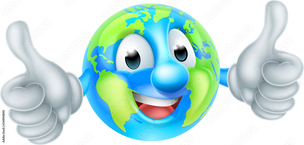 Earth Day Mascot World Globe Cartoon Character Earth Day Mascot World Globe Cartoon Character
