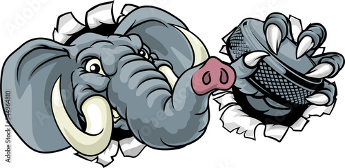Photography Elephant Ice Hockey Player Animal Sports Mascot