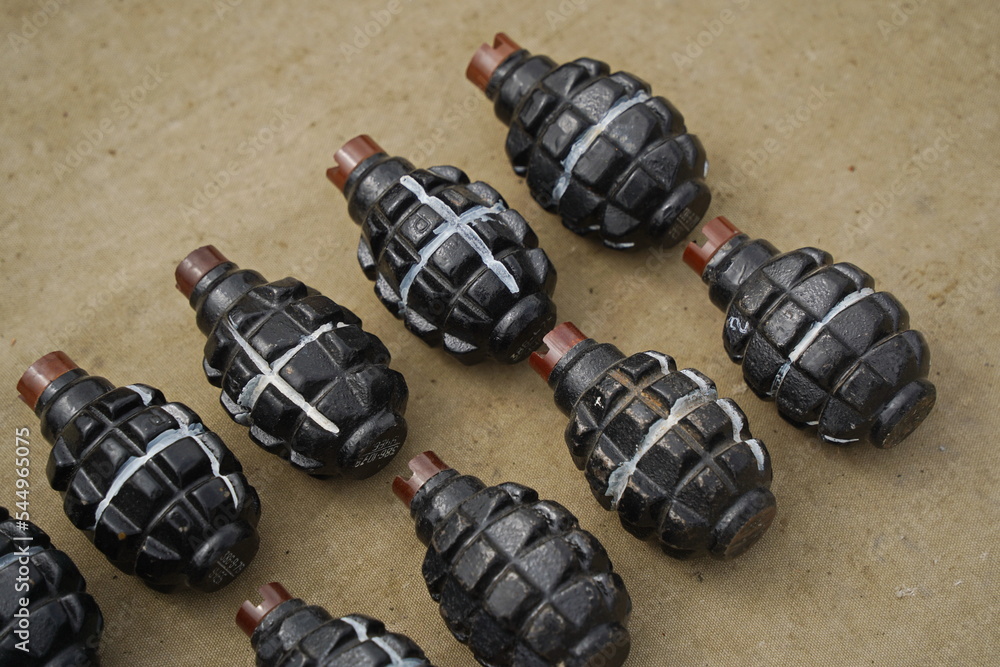 Almaty Kazakhstan 04 14 2022 Hand Held Fragmentation Grenades Are