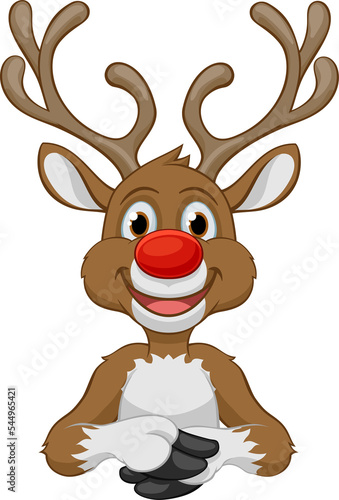 Santas Christmas Reindeer Cartoon Character