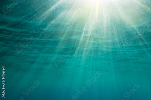 Sunlight streaming in sea