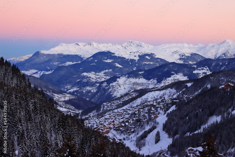 Alps snow valley