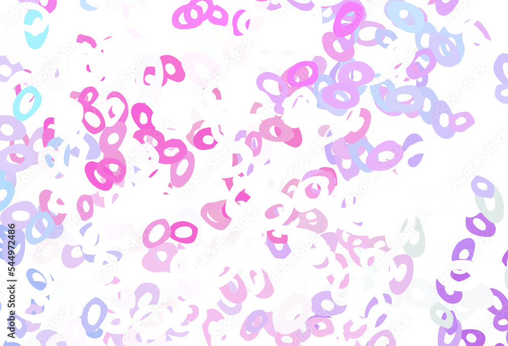 Light Pink, Blue vector template with circles.