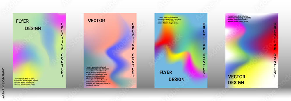 Artistic covers design. Creative fluid colors backgrounds. Set of abstract covers