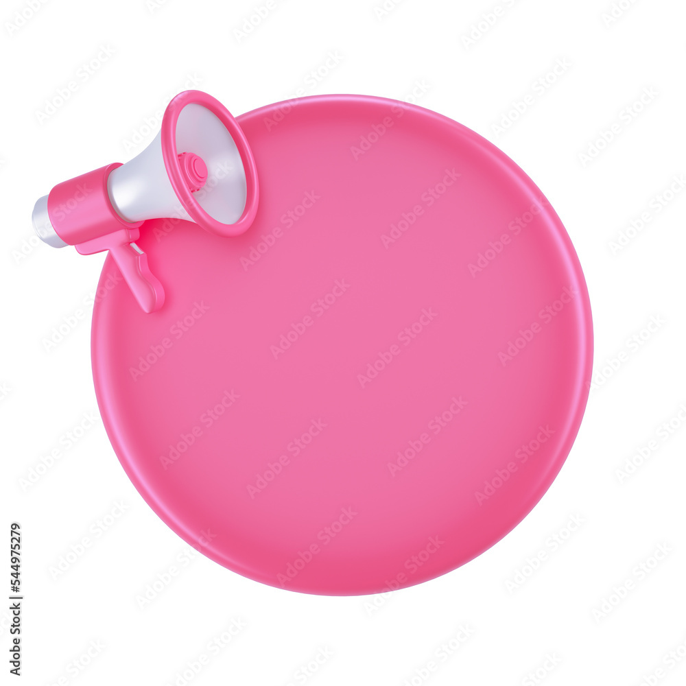 Pink base with megaphone Pink base with megaphone