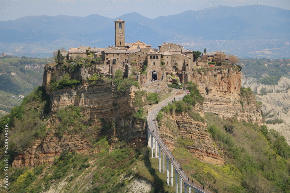 Panorama of the village Bagnoregio, Italy