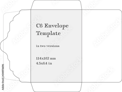 C6 Envelope template for print