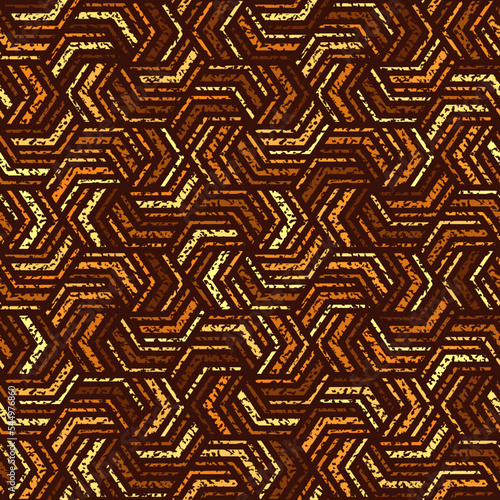 Abstract seamless pattern. Repeating geometric background. Art design for prints. Repeated modern texture. Repeat paint line. Contemporary urban shape. Vintage graphic geometry. Vector illustration