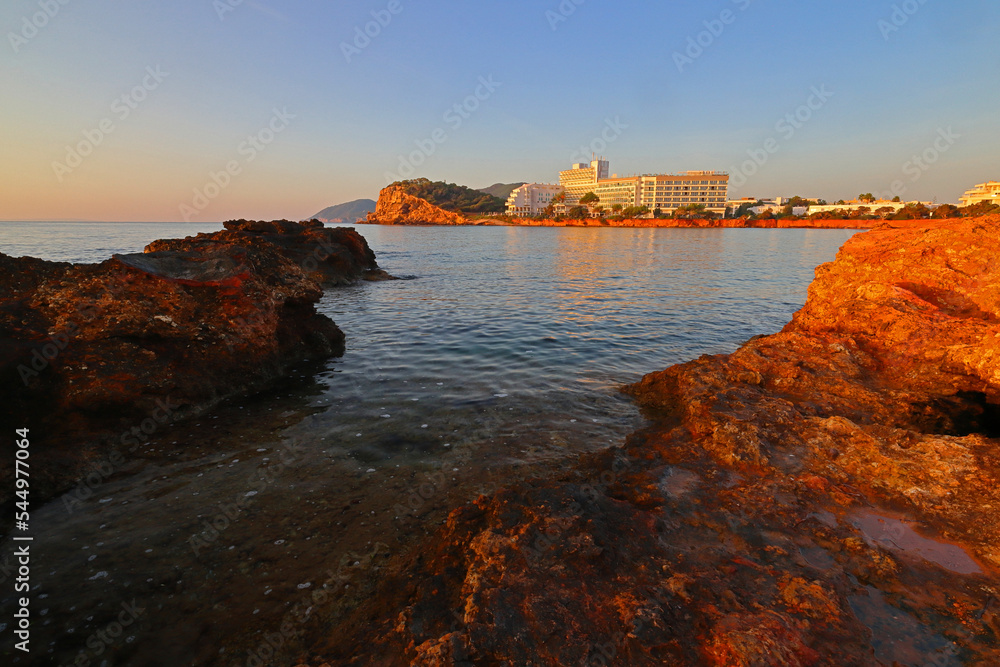 Warm morning light at Santa eulalia, Ibiza, Balearic Islands, Spain.