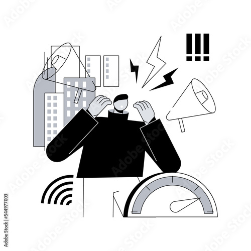 High stress levels abstract concept vector illustration. Stress and mental health, high cortisol level, anxiety and depression cause, crisis management, exhausted from work abstract metaphor.