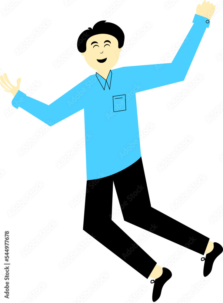 happy cute boy and girl with different poses illustration happy cute boy and girl with different poses illustration