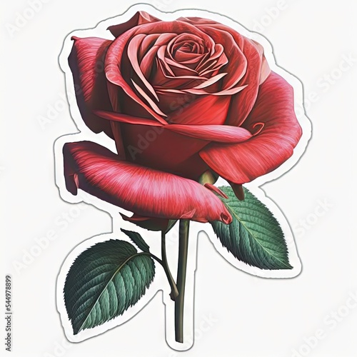 Beautiful Rose - Cute Print Out Sticker photo