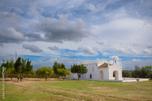 Pretty little chapel in a vineyard in the Alentejo region of Portugal photo