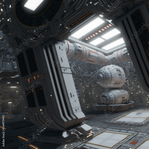 Fototapeta Naklejka Na Ścianę i Meble -  Space Station, Interior, Science and Technology