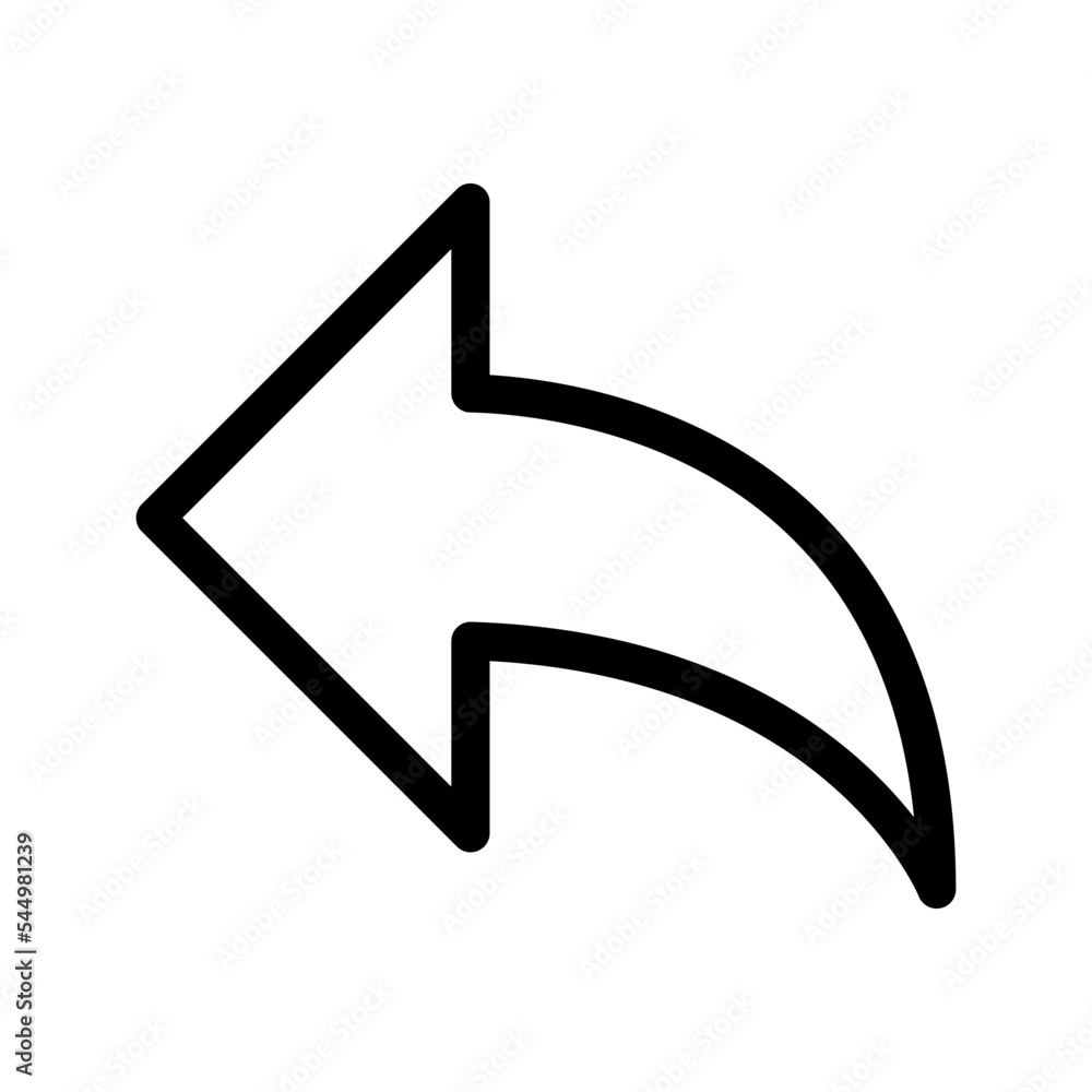 Reply Arrow Button Icon Vector Symbol Design Illustration Reply Arrow Button Icon Vector Symbol Design Illustration