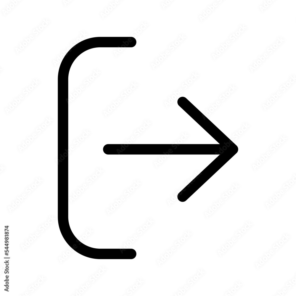 Sign Out Icon Vector Symbol Design Illustration Sign Out Icon Vector Symbol Design Illustration