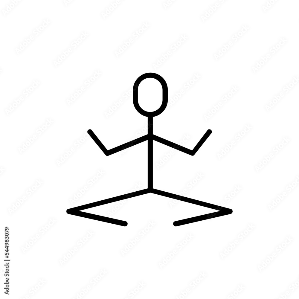 Yoga and meditation Icon vector set. Black and White Relax symbol. Lotus position. Yoga and meditation Icon vector set. Black and White Relax symbol. Lotus position.