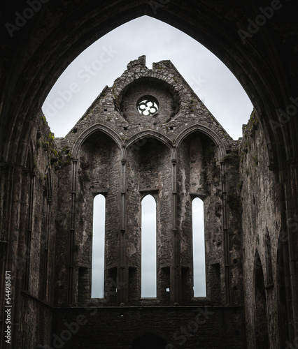 Castle Rock of Cashel in Ireland, Cloudy photo