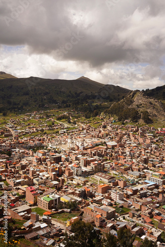 South america town aerial view