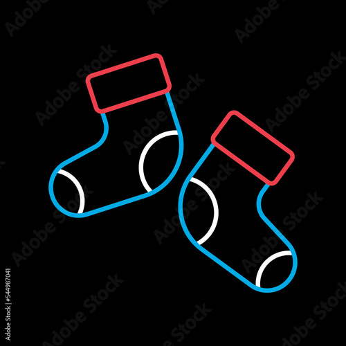 Baby socks bootees isolated vector icon