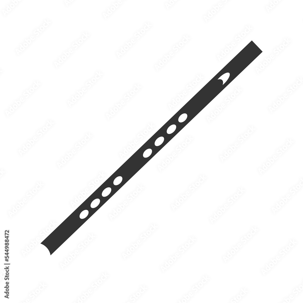 Flute icon. Wooding musical instrument vector ilustration. Flute icon. Wooding musical instrument vector ilustration.