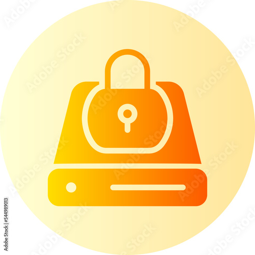Lock  gradient icon