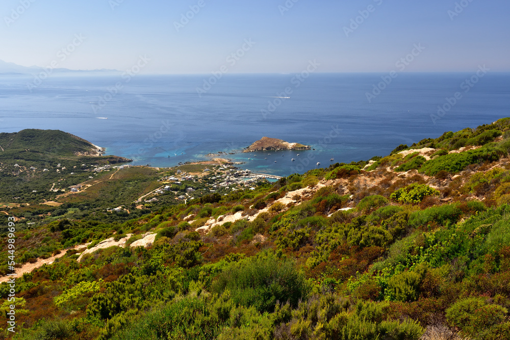 Panoramic viewpoint Rogliano on the peninsula Cap Corse, located at the northern tip of the island.