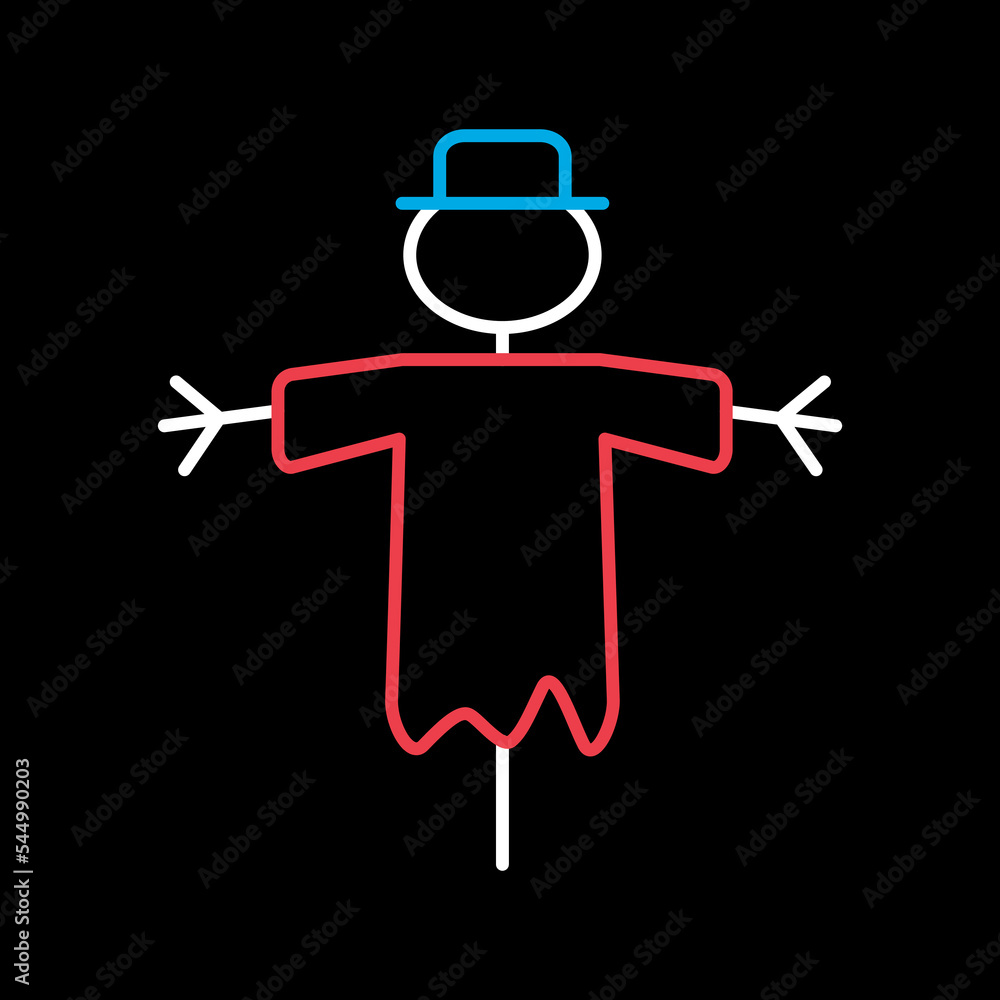 Scarecrow vector isolated design icon Scarecrow vector isolated design icon