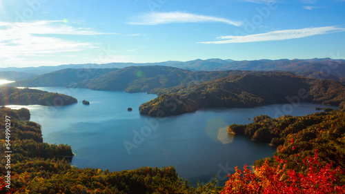 Fototapeta Naklejka Na Ścianę i Meble -  lake jocassee from above