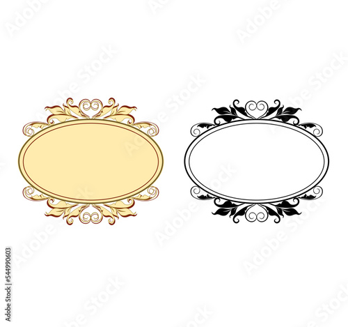 The frame of the silhouette of the pattern. To insert a design or inscription. Decorative elements.