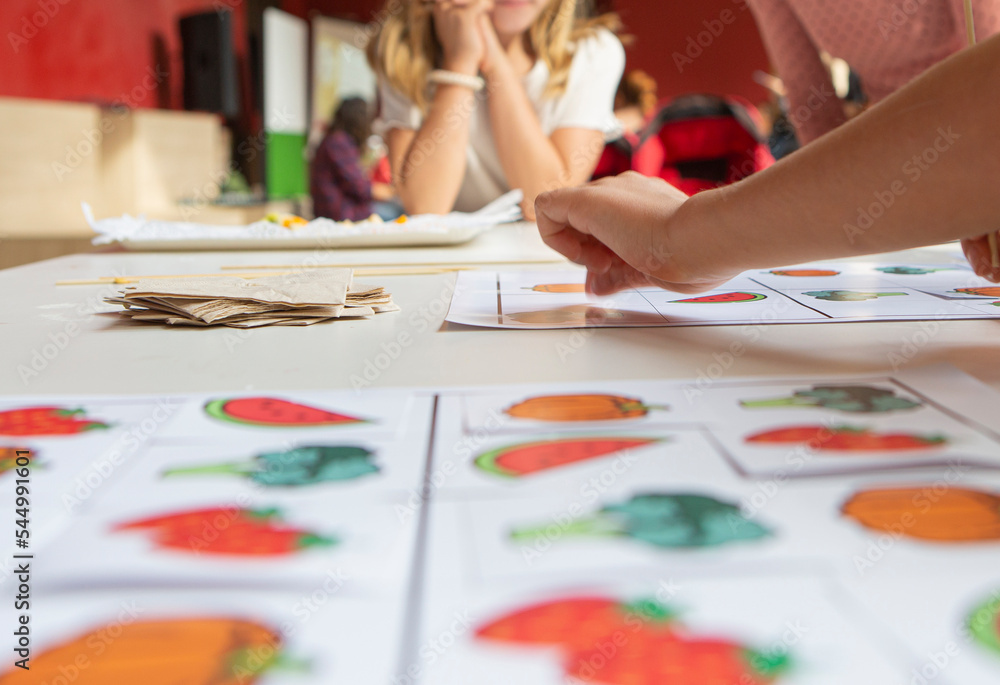 Sudoku for children with fruits and vegetables Sudoku for children with fruits and vegetables