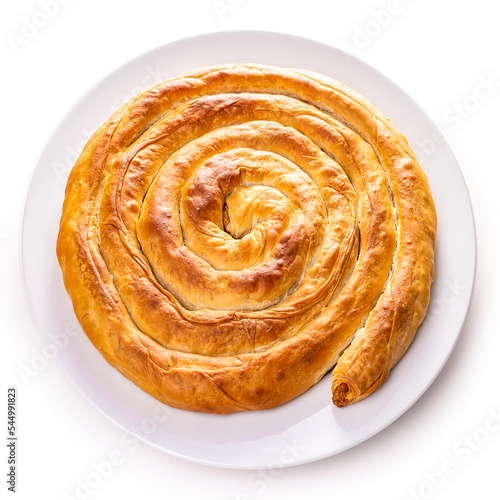 Turkish puff pastry roll Börek