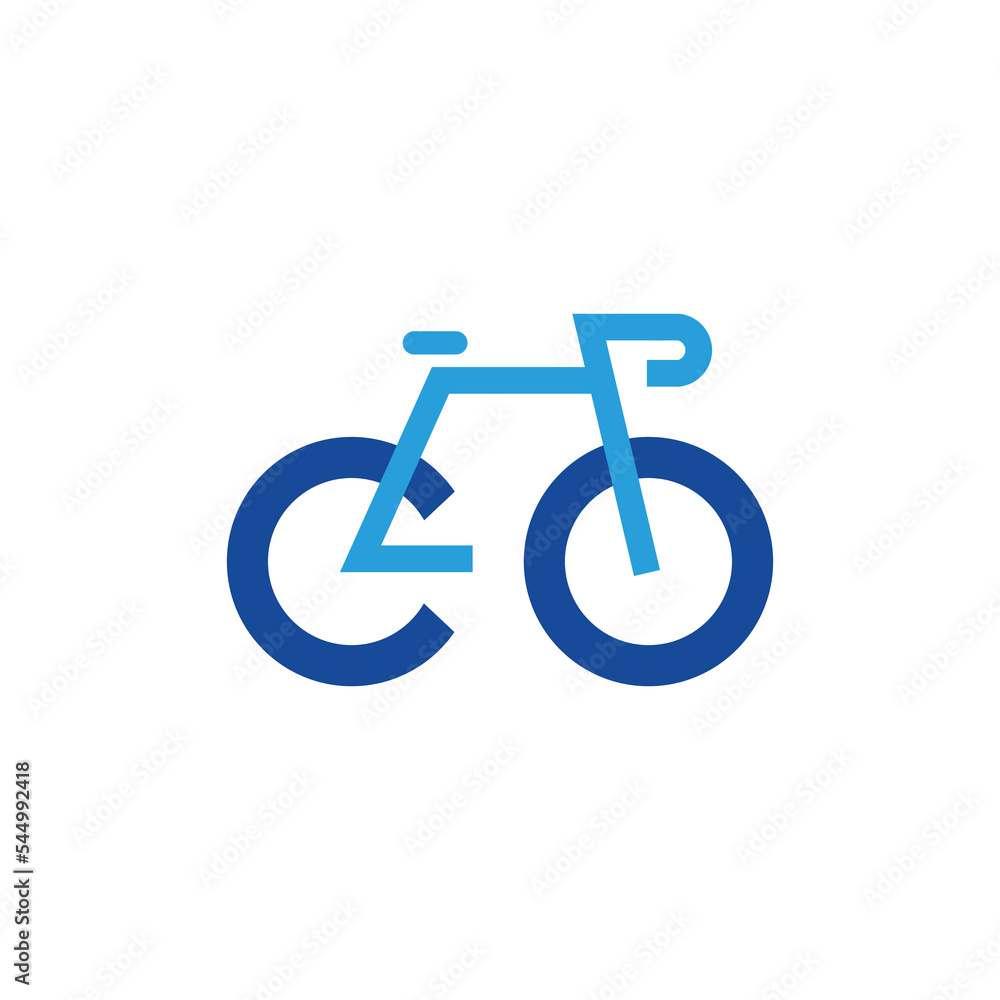 bicycle logo, bicycle wheels form the initials CO logo bicycle logo, bicycle wheels form the initials CO logo