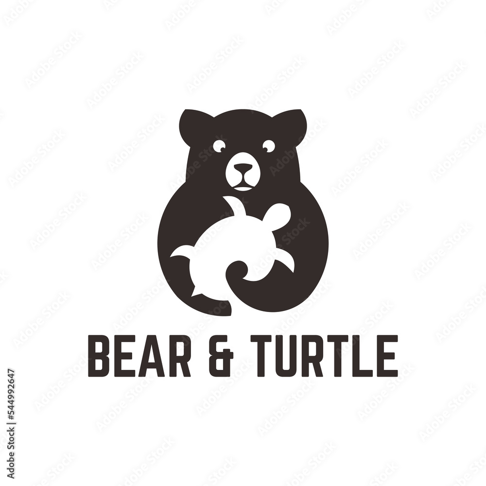 Bear and Turtle Logo Design 